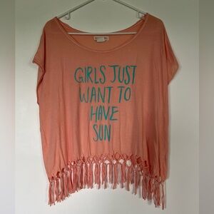 Billabong Coral Tee with Fringe
